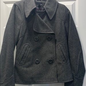 H&M pea coat gray size 10